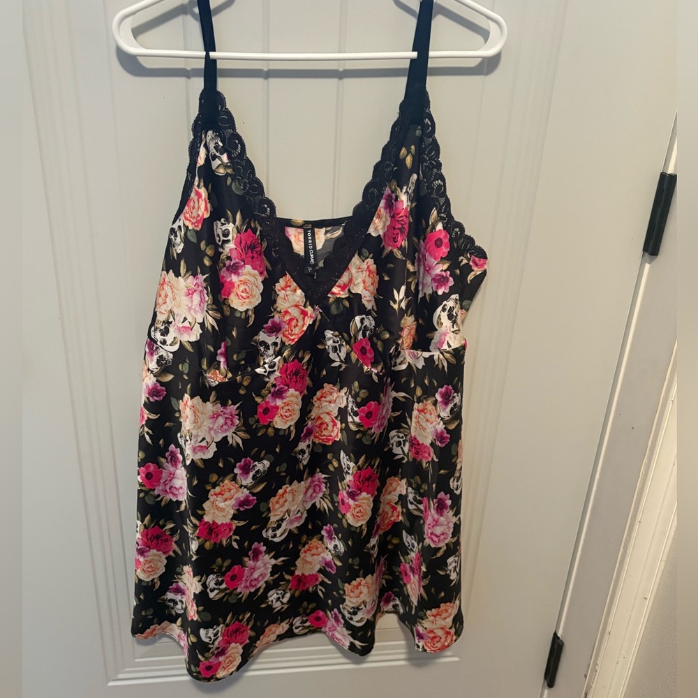Torrid skulls and Floral Lace Trim sleep cami